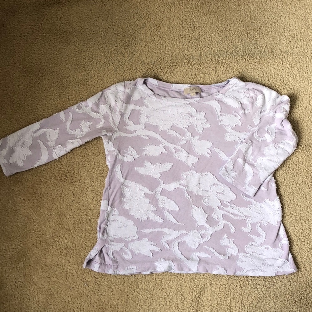 Lilac 3/4th long sleeve shirt